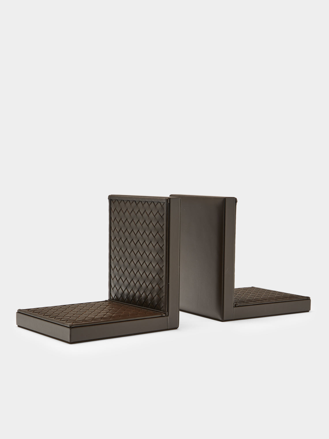 Riviere - Elia Woven Leather Bookends -  - ABASK