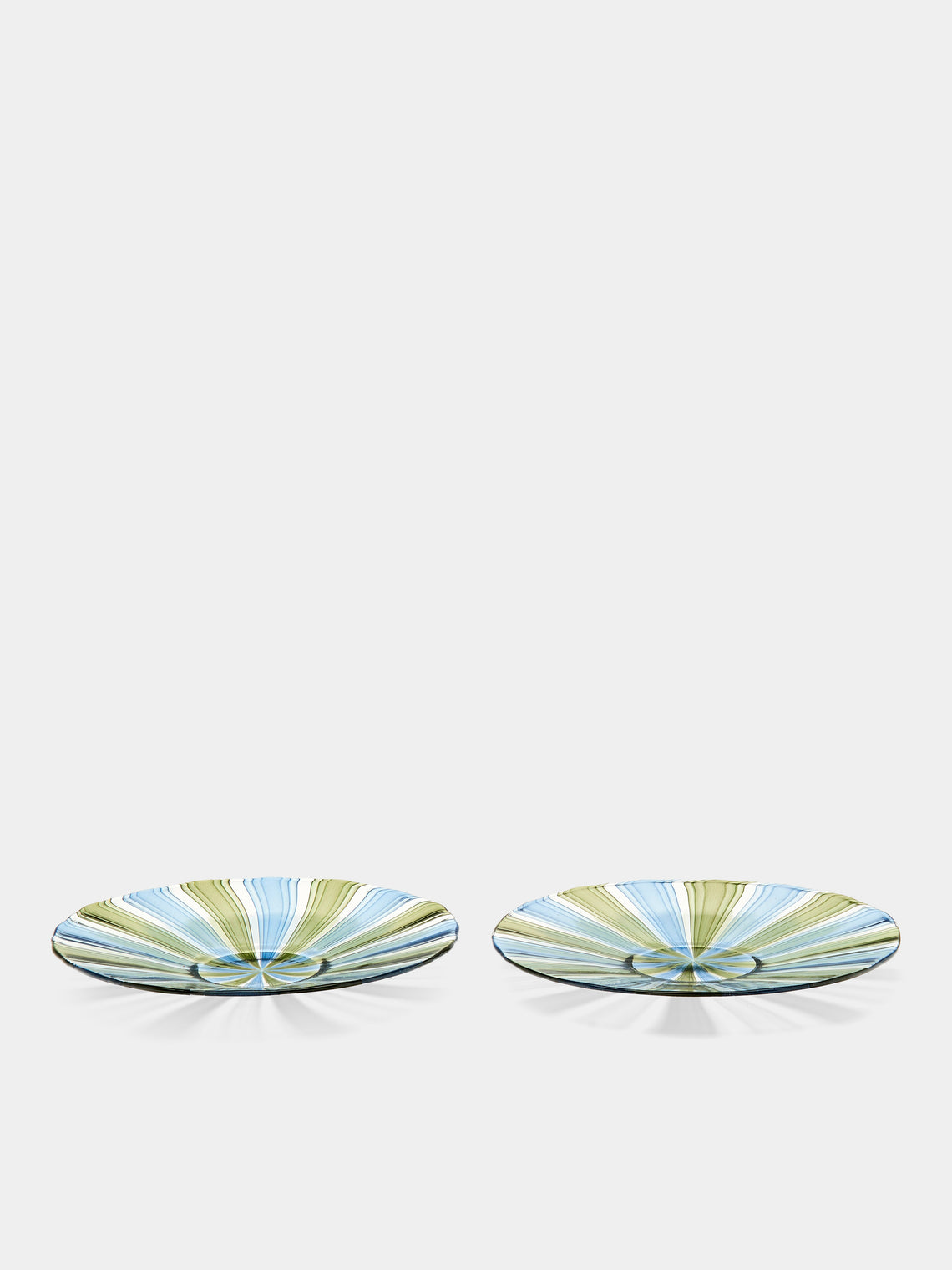 Mori Glass - Hand-Blown Glass Plates (Set of 2) -  - ABASK