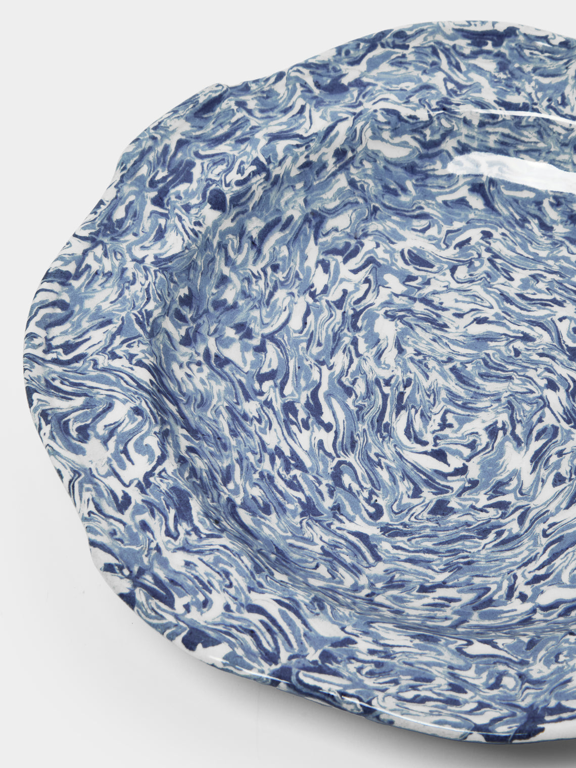 ABASK Aptware - Marbled Ceramic Large Serving Bowl -  - ABASK