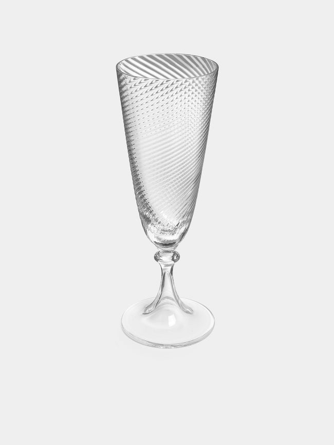 NasonMoretti - Torse Hand-Blown Murano Glass Champagne Flute -  - ABASK - 