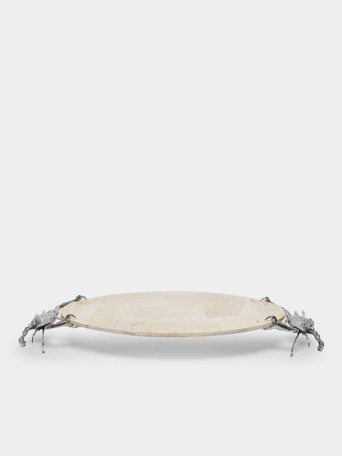 Objet Luxe - Silver-Plated and Shell Oval Serving Plate -  - ABASK - 