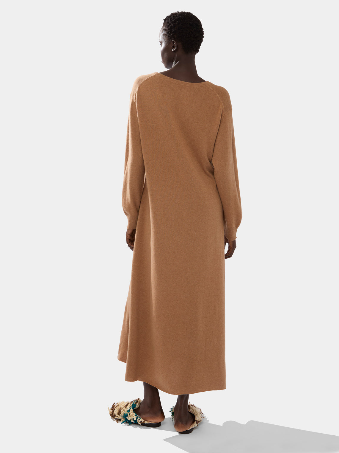 Ryan Roche - Cashmere V-Neck Long Dress -  - ABASK