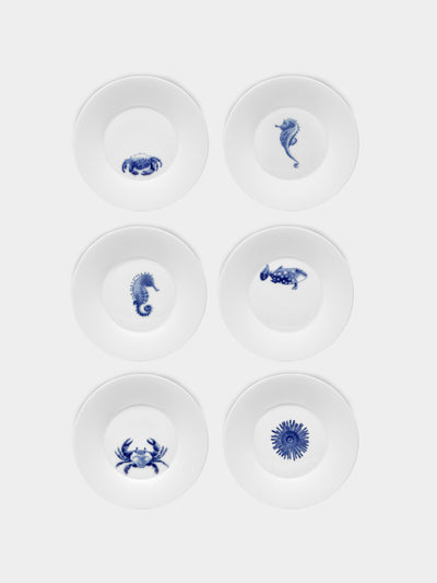 Hering Berlin - Ocean Porcelain Assorted Side Plates (Set of 6) -  - ABASK - 