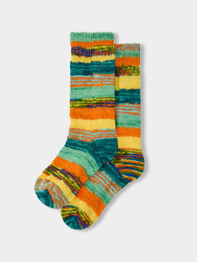 The Elder Statesman - Hand-Knitted Cashmere Socks | One Size -  - ABASK - 