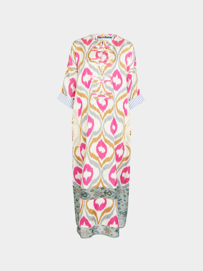 Nazzy Beglari - Hand-Loomed Ikat Silk and Cotton Dress | One Size -  - ABASK - 