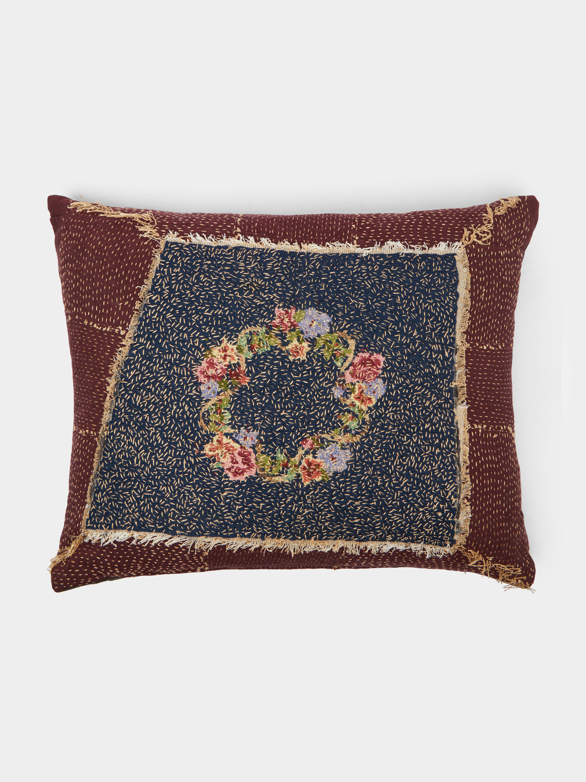 By Walid - 19th-Century French Needlepoint Wool Cushion -  - ABASK - 