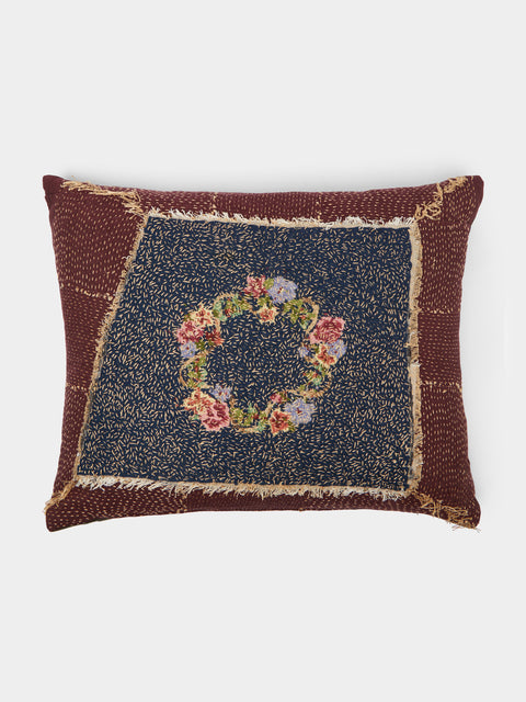 By Walid - 19th-Century French Needlepoint Wool Cushion -  - ABASK - 