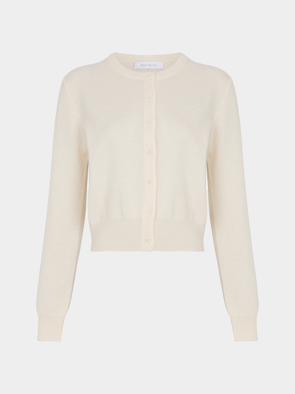 Ryan Roche - Cashmere Cropped Crew-Neck Cardigan | Size: XS -  - ABASK - 