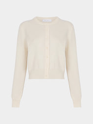 Ryan Roche - Cashmere Cropped Crew-Neck Cardigan -  - ABASK - 