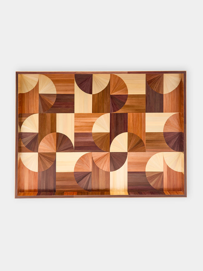 Ruda Studio - 60s Rye Straw Inlay Wood Tray -  - ABASK - 