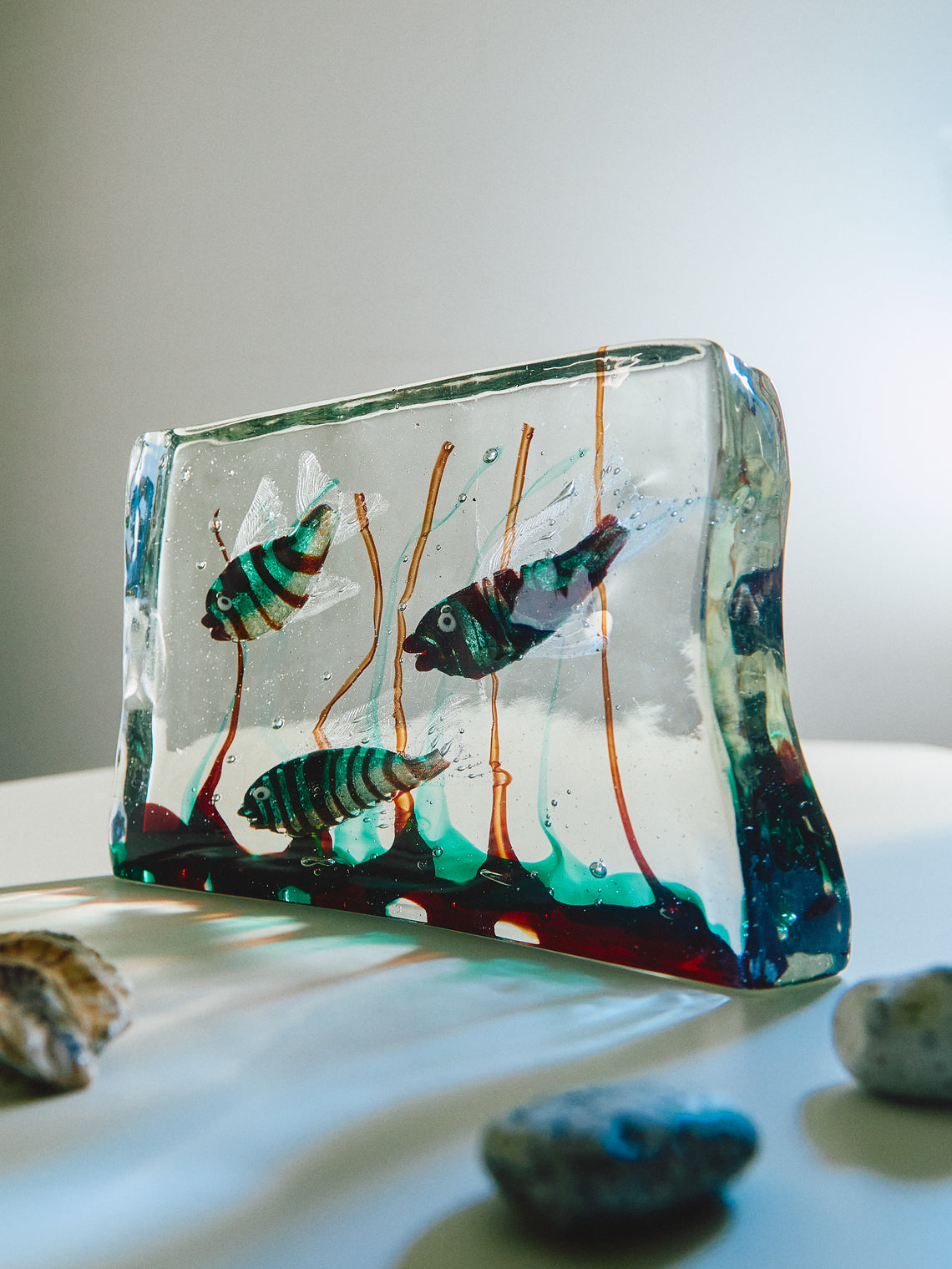 Antique and Vintage - Mid-Century Fish Aquarium Paperweight -  - ABASK