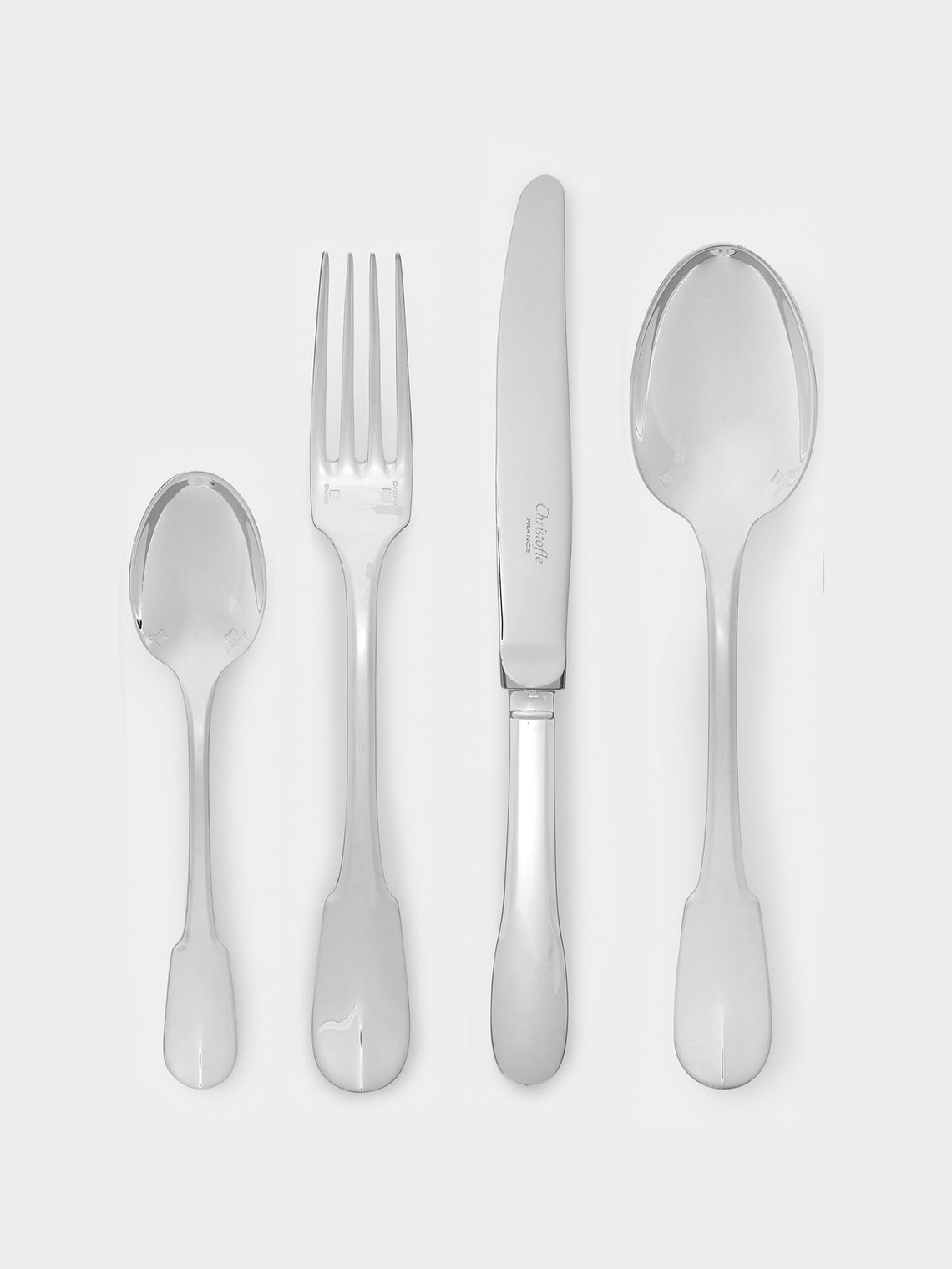 Christofle - Cluny Silver-Plated Dinner Cutlery (Set of 4) -  - ABASK - 