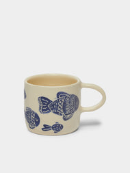 Azul Patagonia - Fish Hand-Painted Ceramic Mugs (Set of 2) -  - ABASK - 