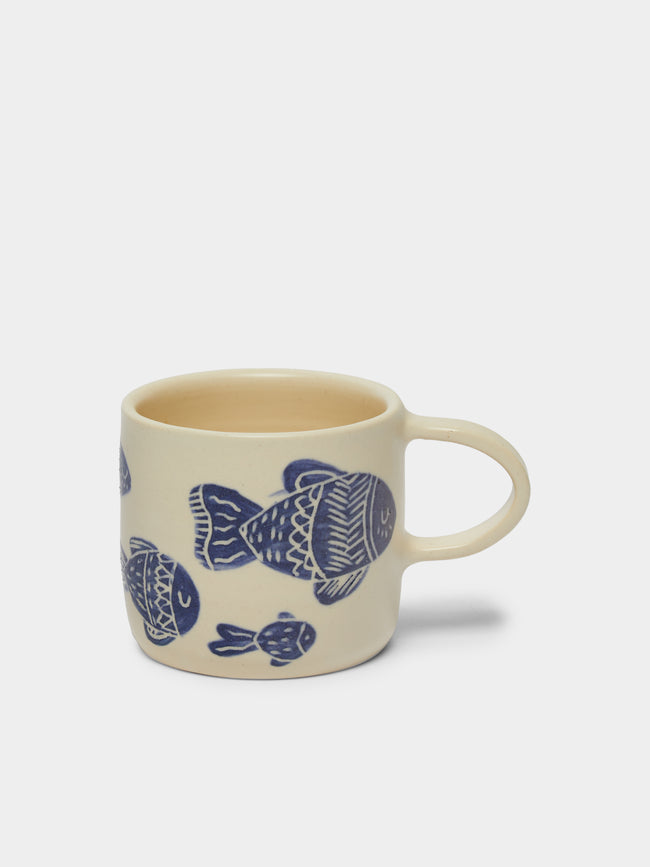 Azul Patagonia - Fish Hand-Painted Ceramic Mugs (Set of 2) -  - ABASK - 