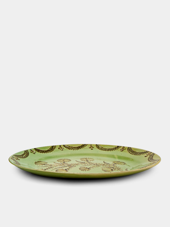 Poterie d’Évires - Flowers Hand-Painted Ceramic Oval Platter -  - ABASK