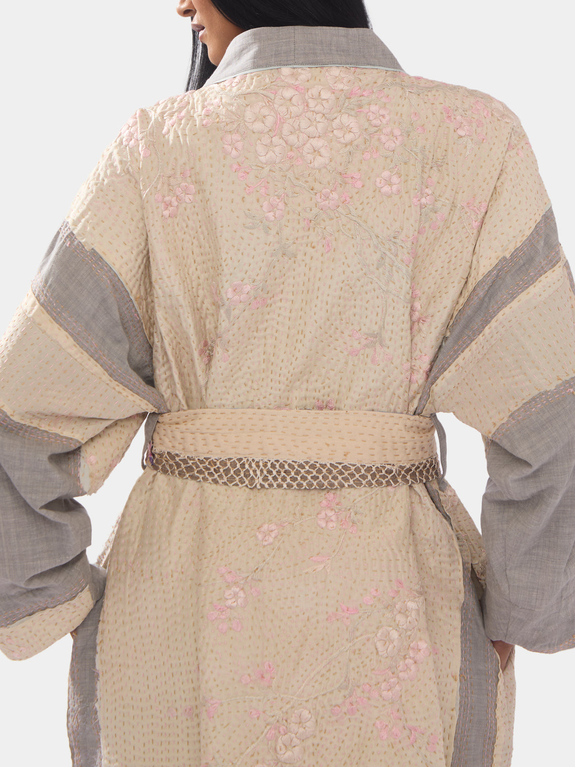 1920s Chinese Embroidered Silk Robe | One Size