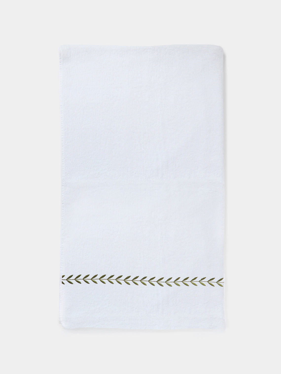 Heirlooms - Laurel Leaf Embroidered Egyptian Cotton Super Jumbo Towel -  - ABASK