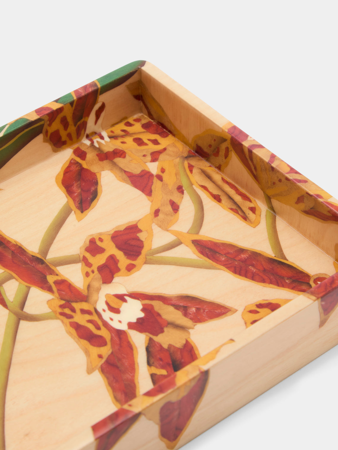 Silvia Furmanovich - Orchids Marquetry Wood Vide Poche -  - ABASK