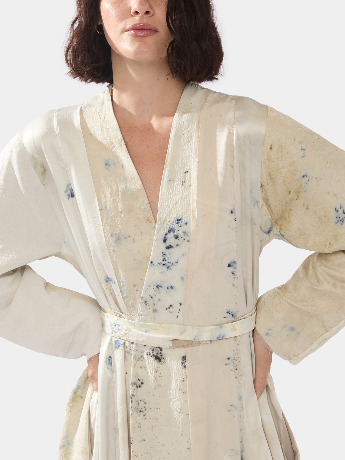 Considered Objects - Irregular Hand-Stitched Silk Robe -  - ABASK