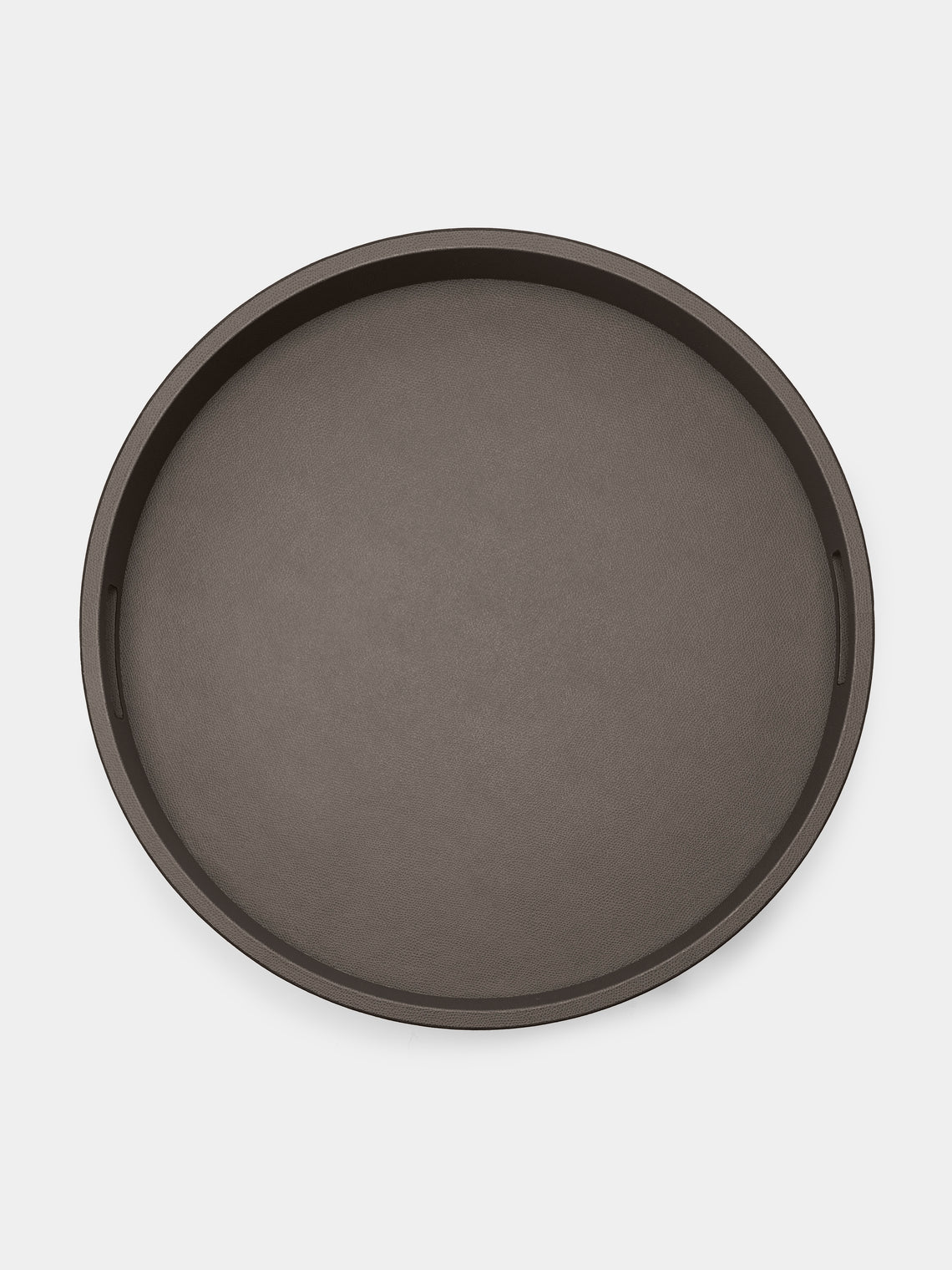 Giobagnara - Polo Leather Round Tray with Handles -  - ABASK - 