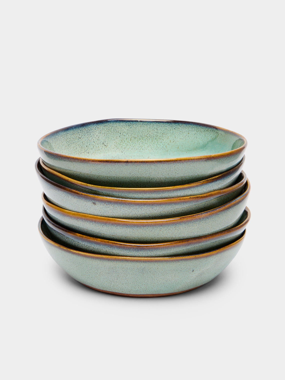 Mervyn Gers Ceramics - Hand-Glazed Ceramic Large Breakfast Bowls (Set of 6) -  - ABASK