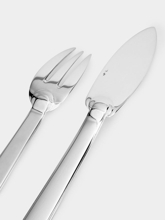 Puiforcat - Normandie Silver-Plated Fish Fork and Knife -  - ABASK