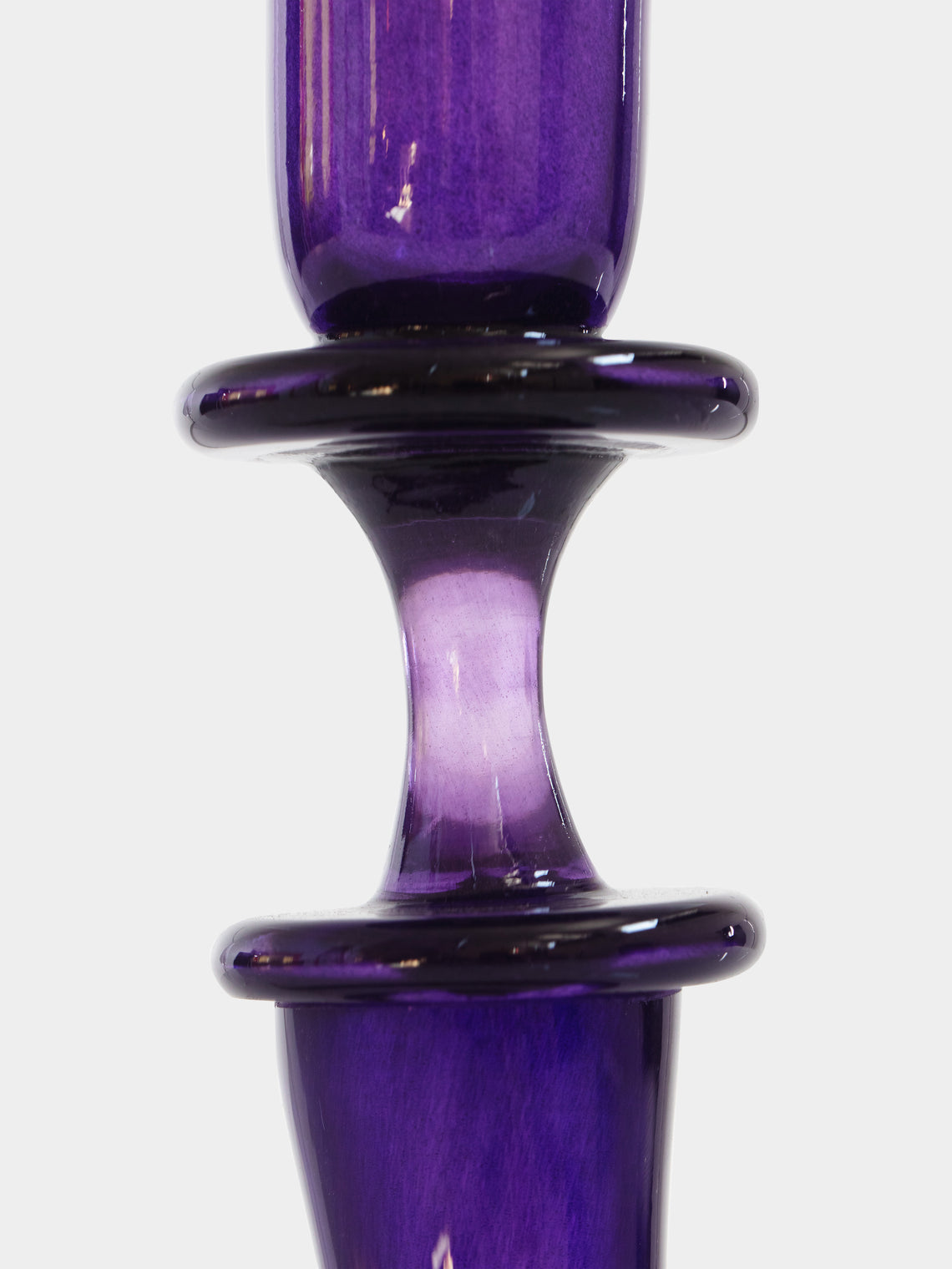 Jeff Zimmerman - Serpentine Hand-Blown Glass Candle Holder -  - ABASK