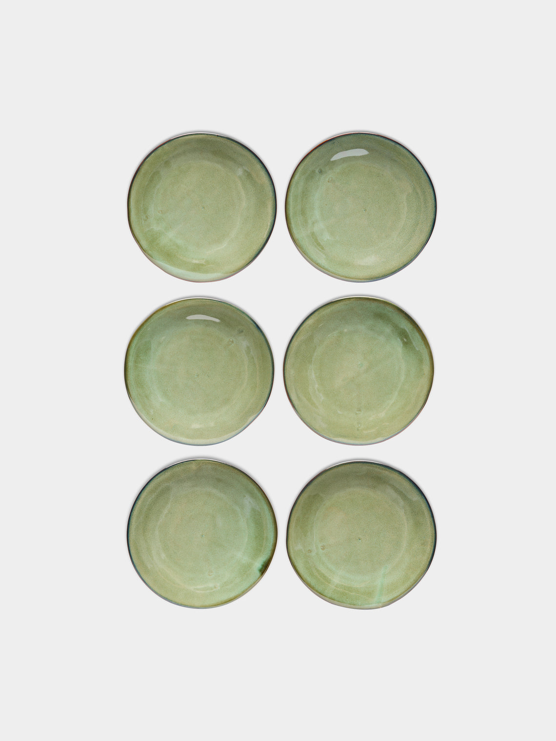 Mervyn Gers Ceramics - Hand-Glazed Ceramic Small Plates (Set of 6) -  - ABASK