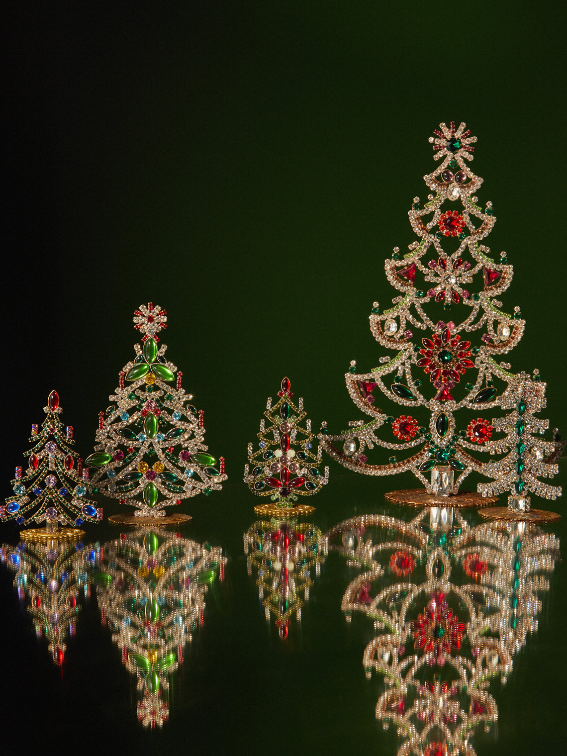 Antique and Vintage - 1930s Czech Jewelled Extra Large Christmas Tree -  - ABASK