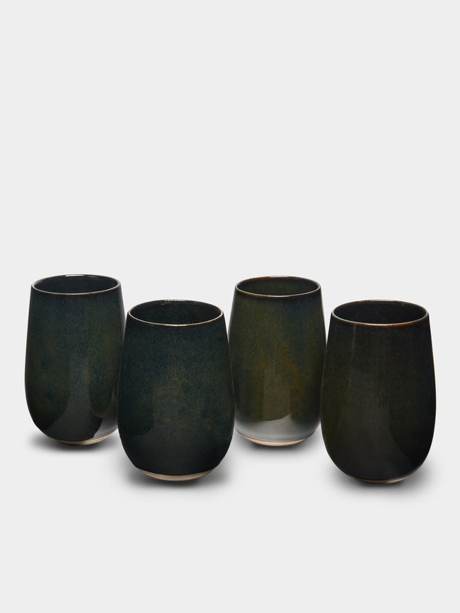 Mervyn Gers Ceramics - Hand-Glazed Ceramic Tall Cups (Set of 4) -  - ABASK