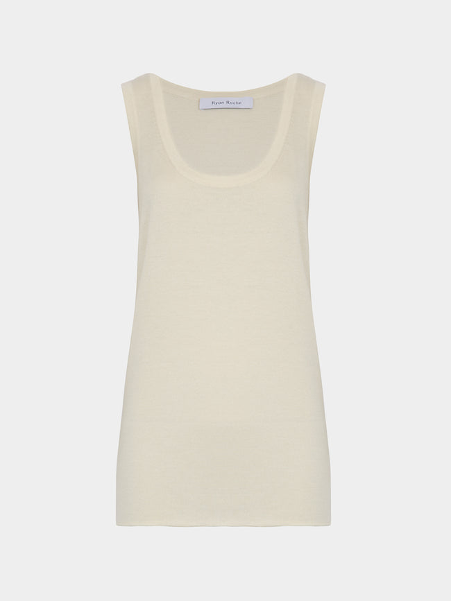 Ryan Roche - Cashmere Tank Top | Size: XS -  - ABASK - 