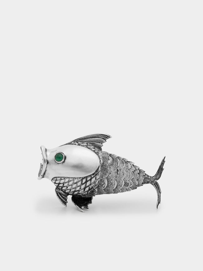 Antique and Vintage - 1940s Fish Solid Silver Sugar Shaker -  - ABASK - 