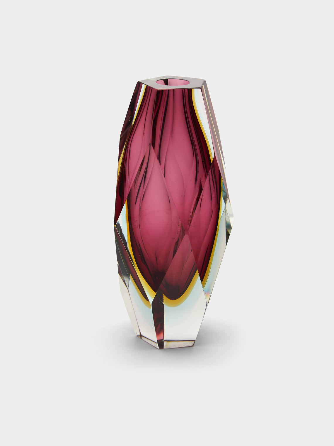 Antique and Vintage - 1950s Sommerso Murano Glass Faceted Vase -  - ABASK - 