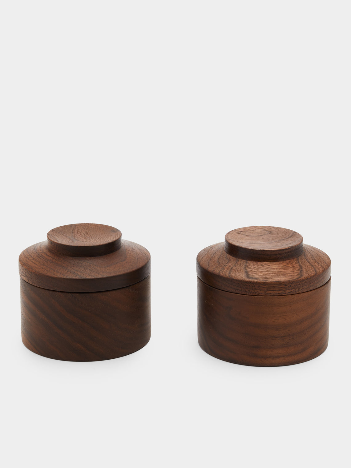 Marisa Klaster - Hand-Turned American Walnut Stackable Jars (Set of 2) -  - ABASK - 