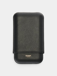 Bosquet Paris - Grained Leather Cigar Case (3 Cigars) -  - ABASK - 