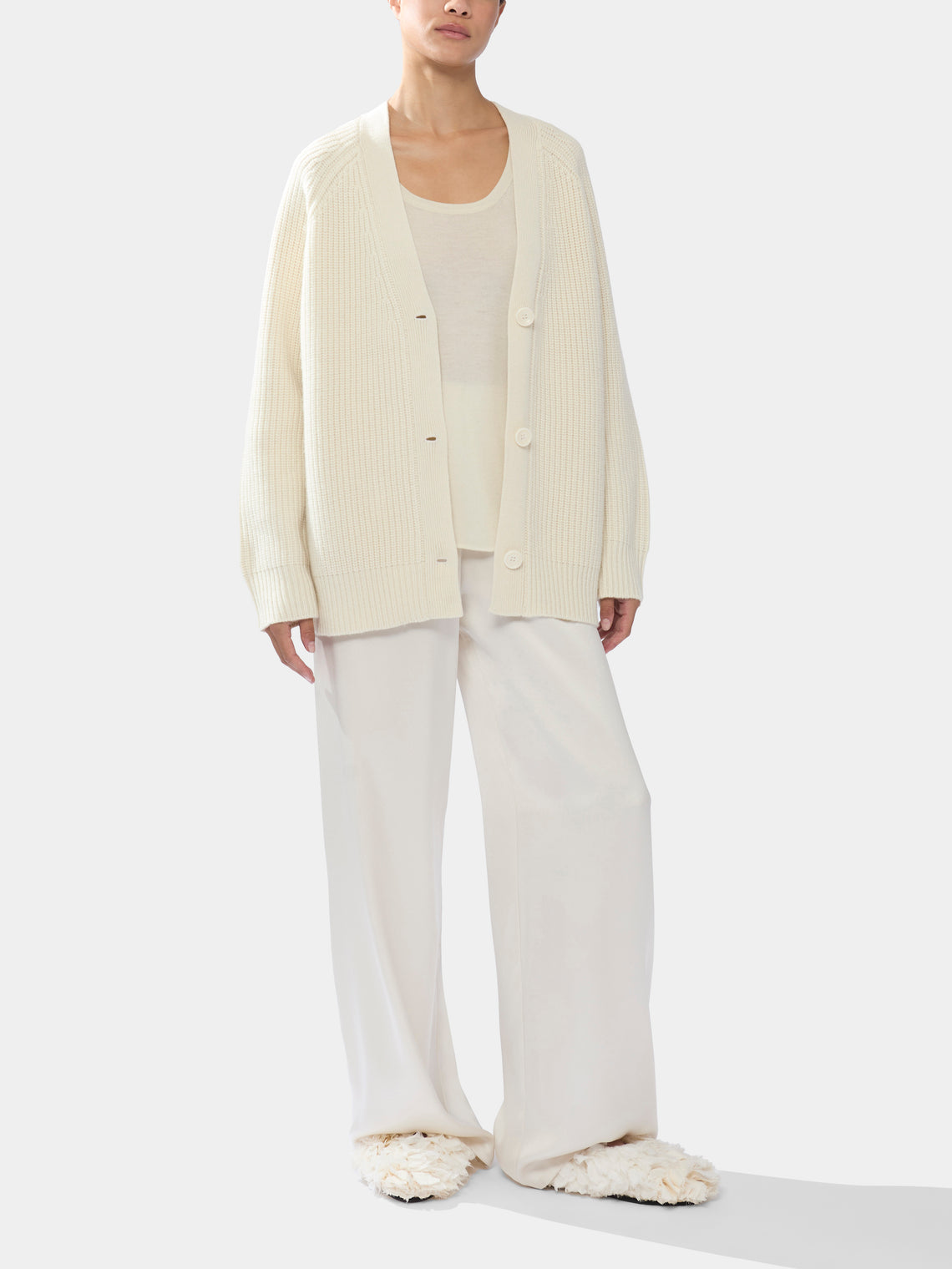 Ryan Roche - Cashmere Oversized Cardigan | Size: S -  - ABASK