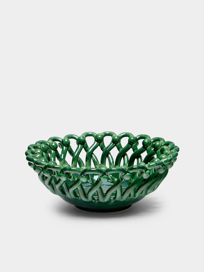 Maison Pichon Uzès - Hand-Glazed Ceramic Braided Bread Basket -  - ABASK - 