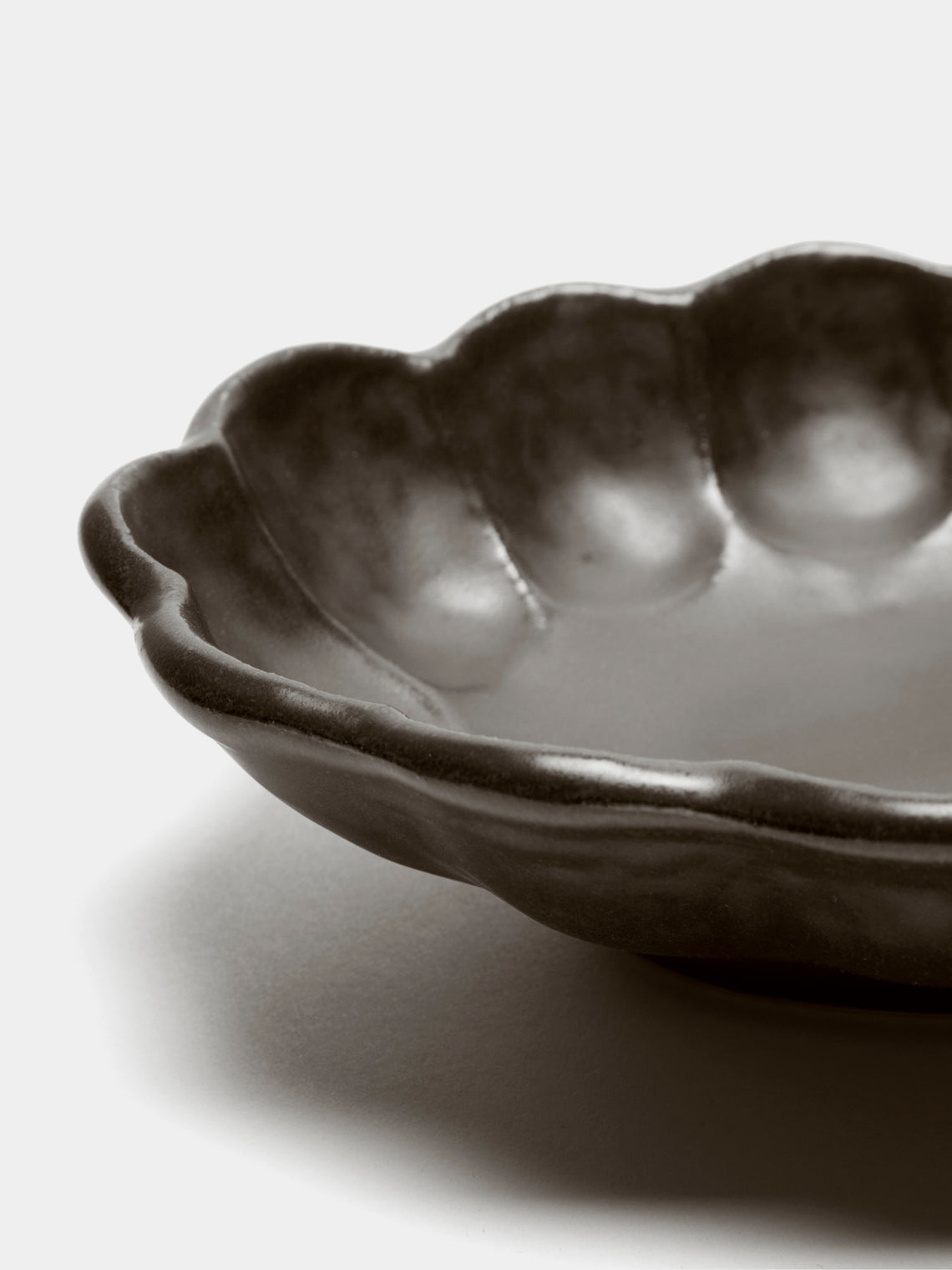 Kaneko Kohyo - Rinka Ceramic Shallow Serving Bowl - Black - ABASK