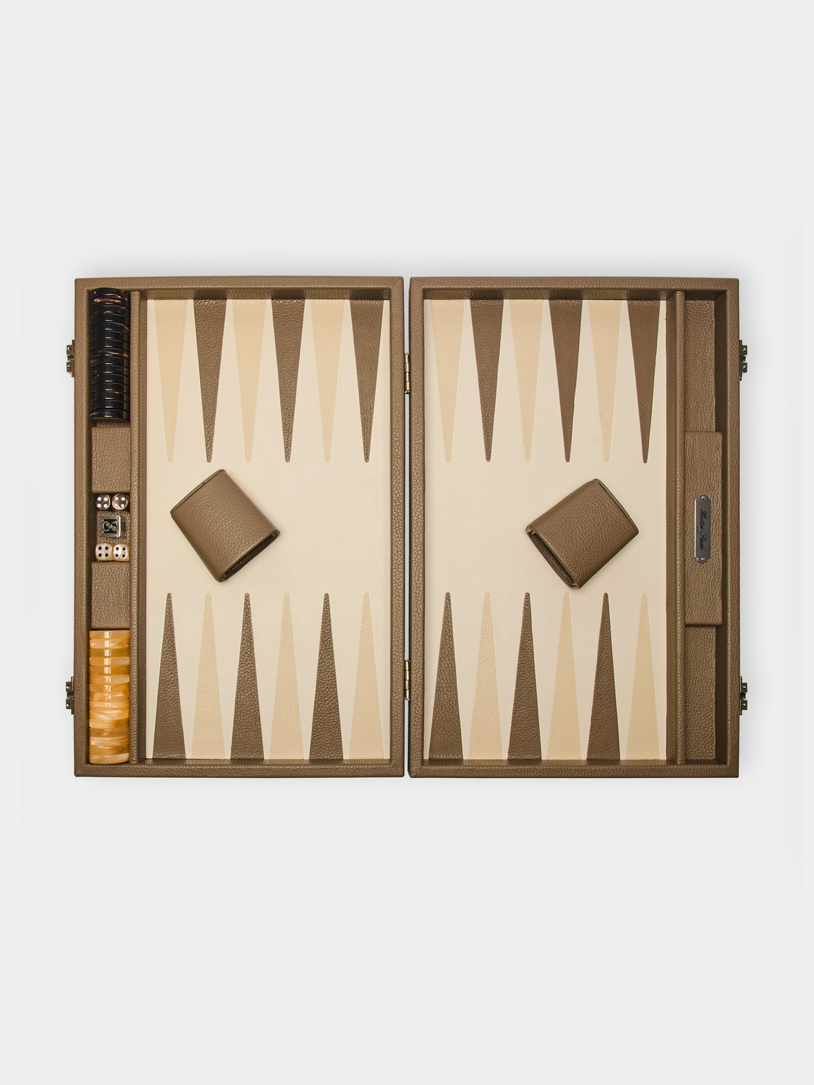 Hector Saxe - Leather Large Backgammon Set -  - ABASK