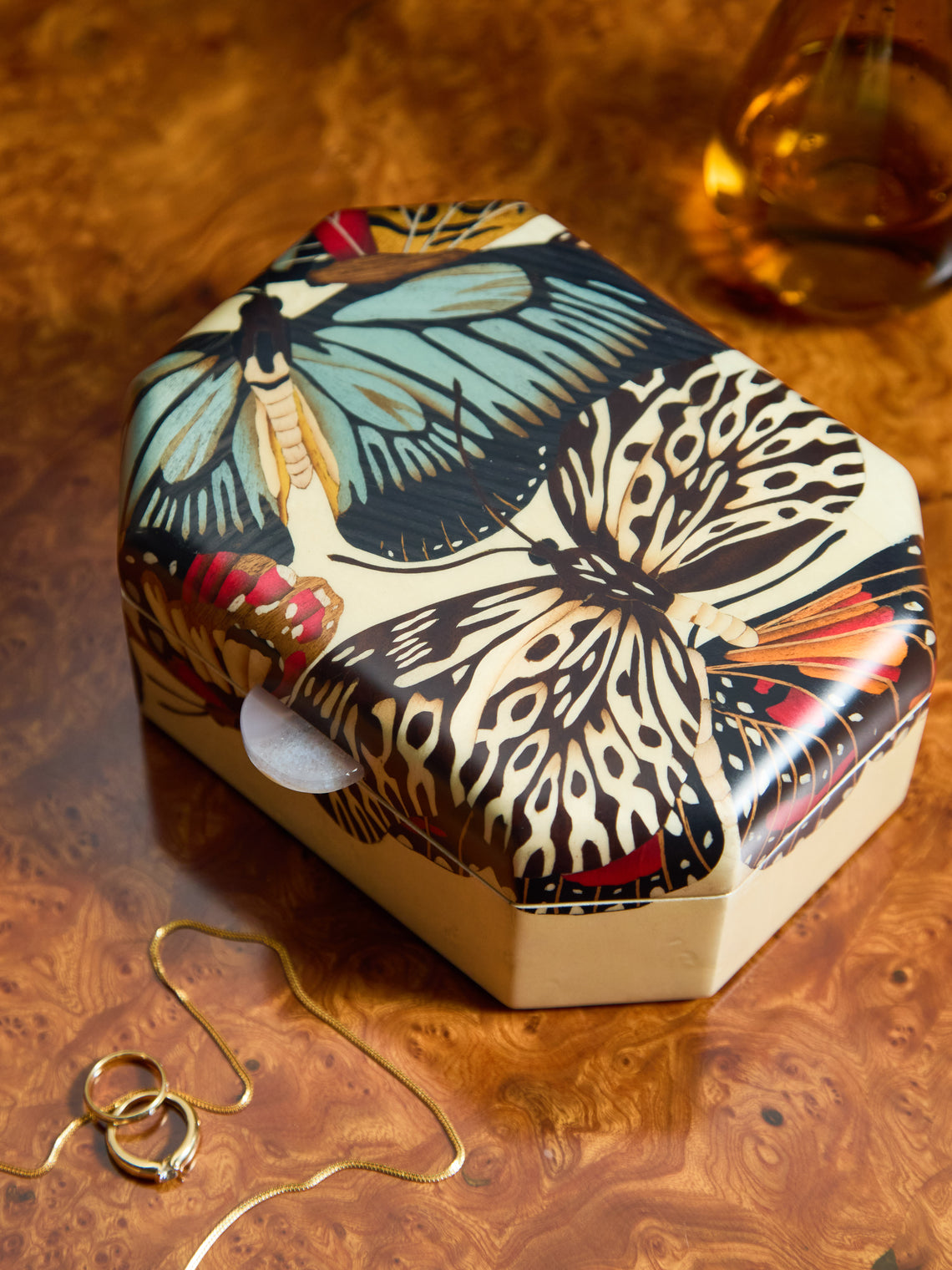 Silvia Furmanovich - Butterflies Marquetry Wood Jewellery Box -  - ABASK