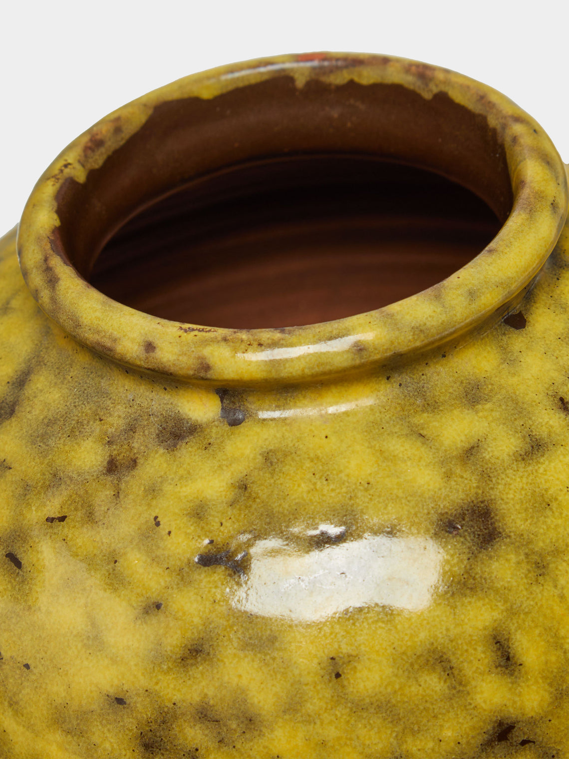 Antique and Vintage - 1950-1970 Fat Lava Vase - Yellow - ABASK