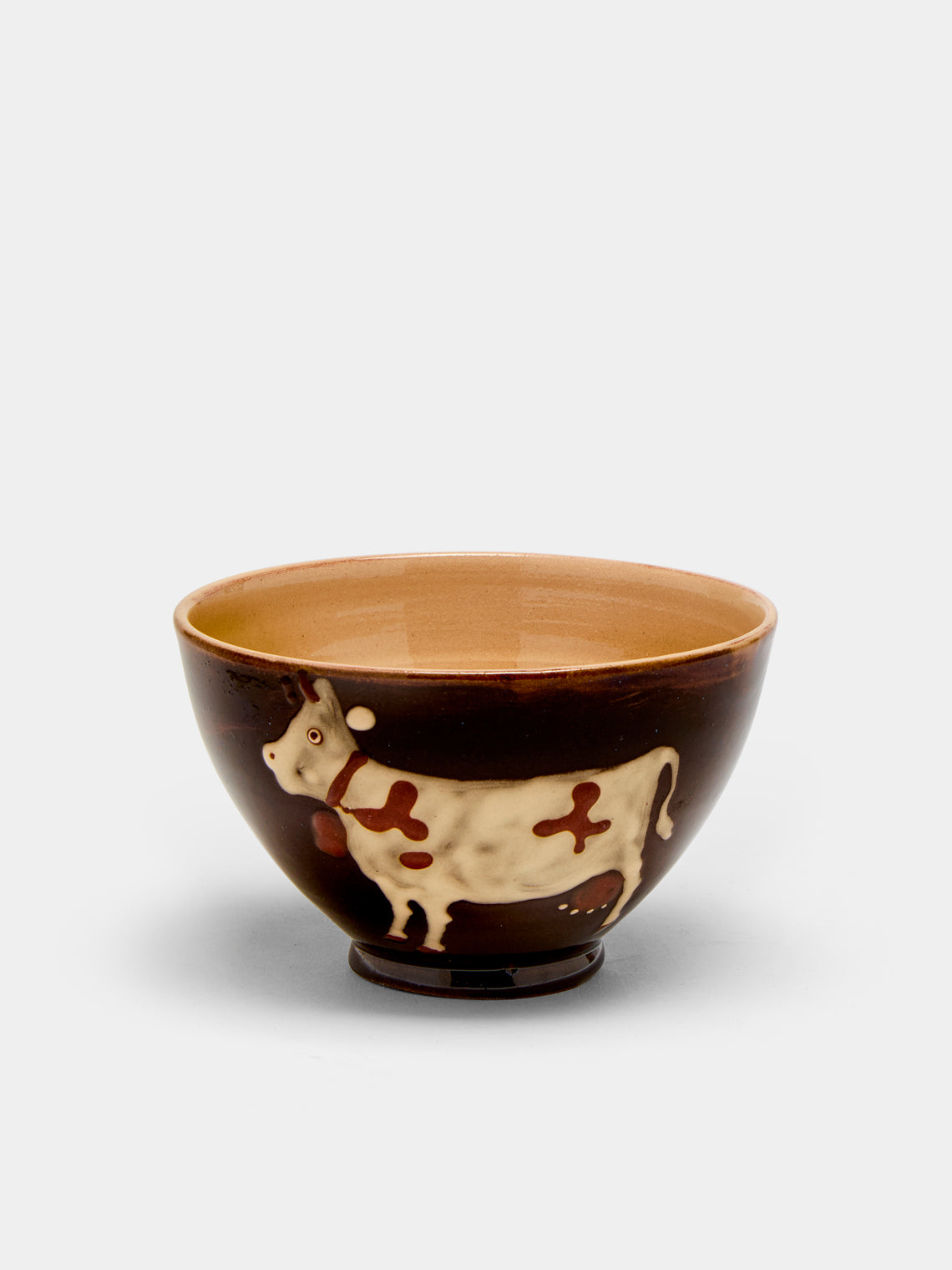 Poterie d’Évires - Cows Hand-Painted Ceramic Cereal Bowls (Set of 4) -  - ABASK