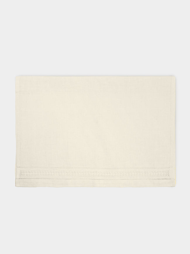 Los Encajeros - Frailes Lace-Appliqué Cotton Guest Towels (Set of 4) -  - ABASK - 