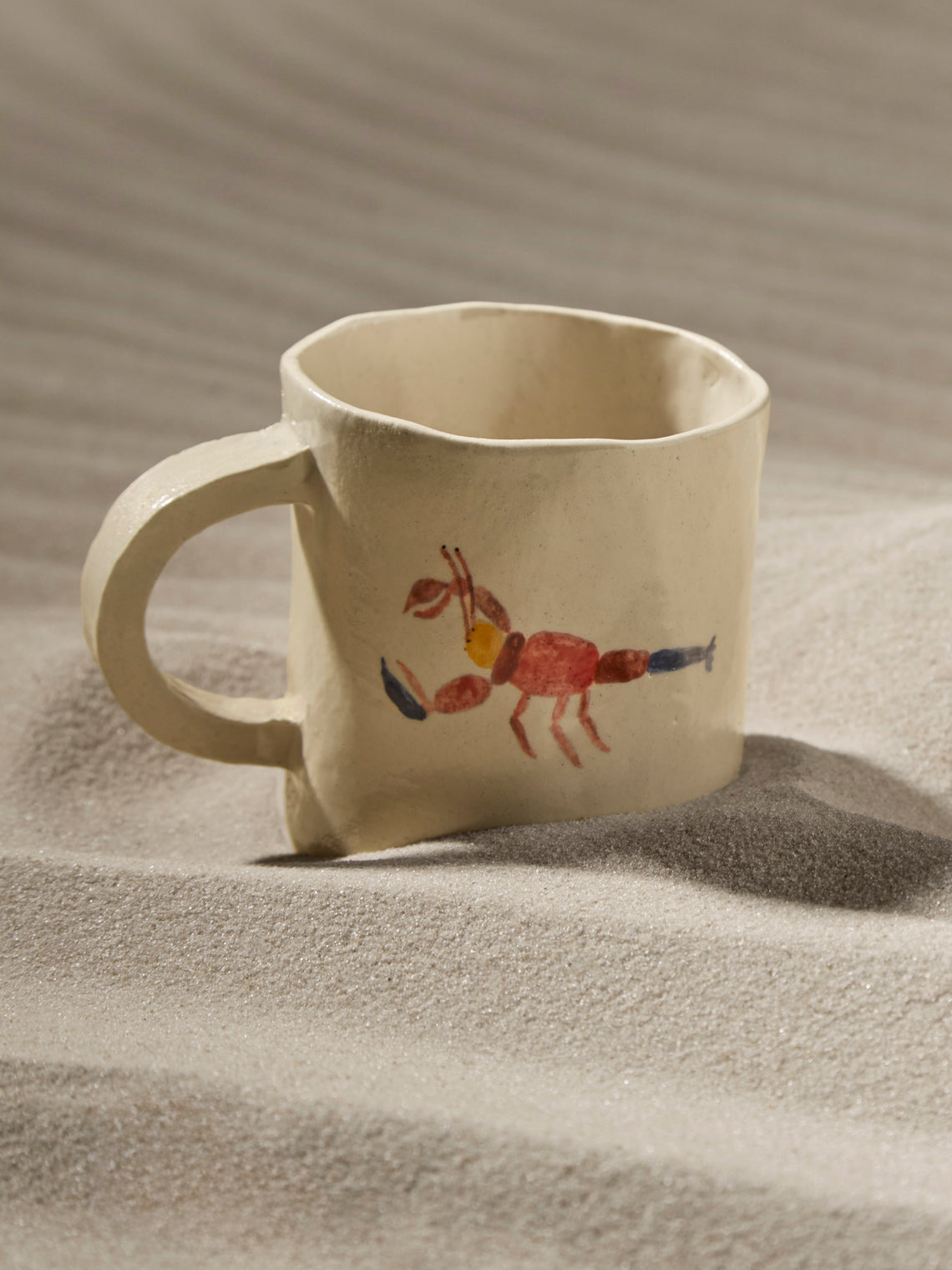 Liz Rowland - Lobster Hand-Painted Ceramic Mug -  - ABASK
