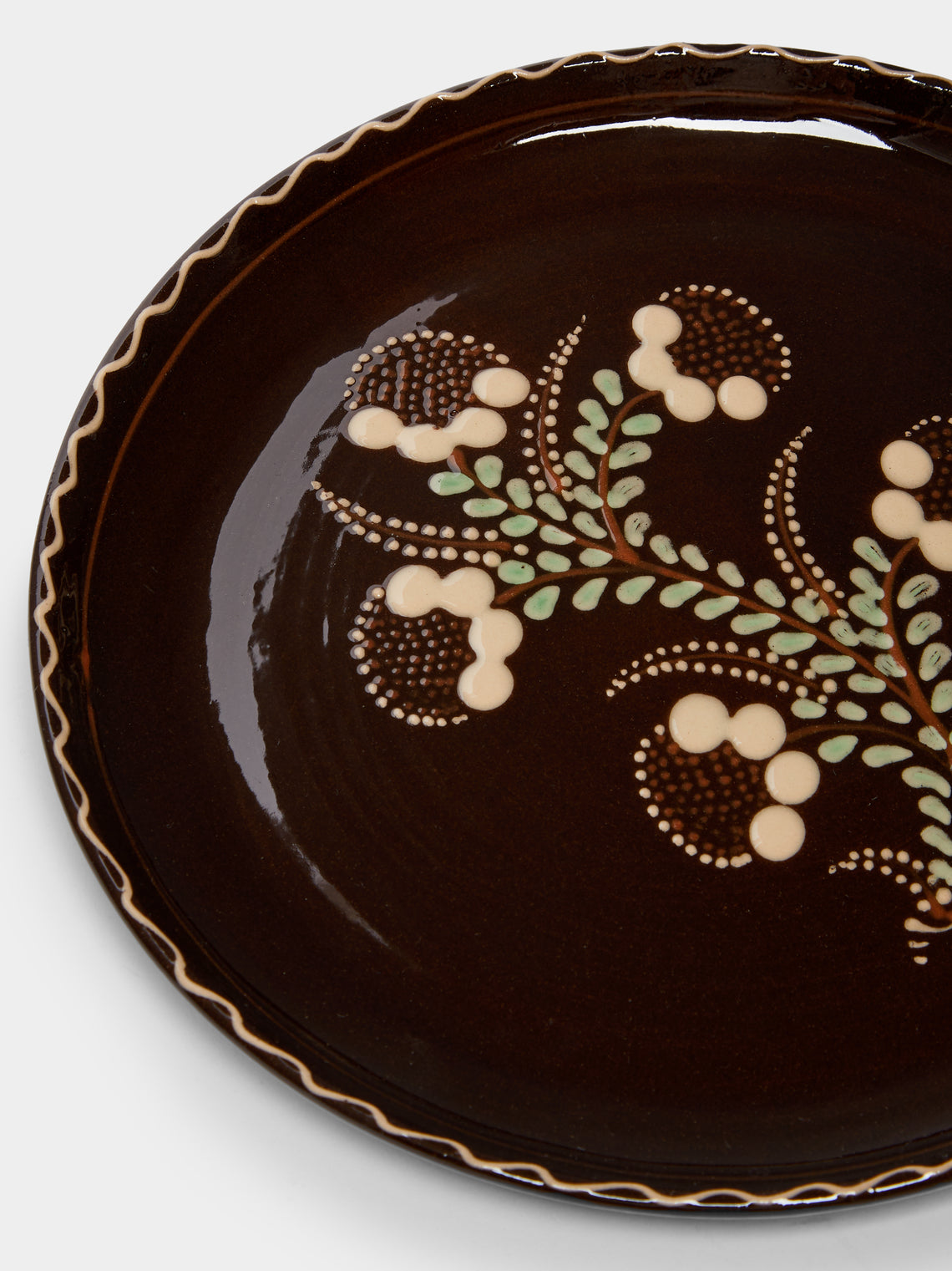 Poterie d’Évires - Flowers Hand-Painted Ceramic Small Plates (Set of 4) -  - ABASK