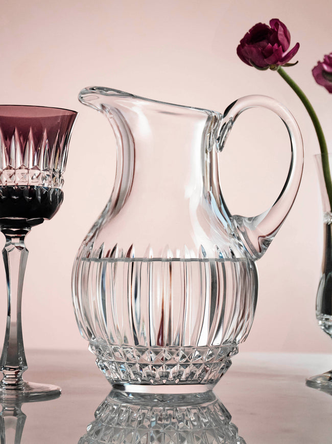 Cristallerie De Montbronn - Mélodie Hand-Blown Crystal Water Pitcher - Clear - ABASK