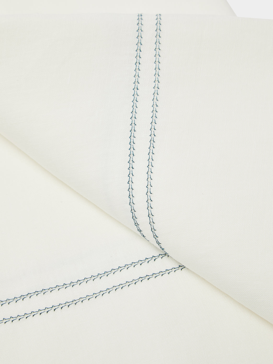 Volga Linen - Hem-Stitch Linen Square Pillowcases (Set of 2) -  - ABASK