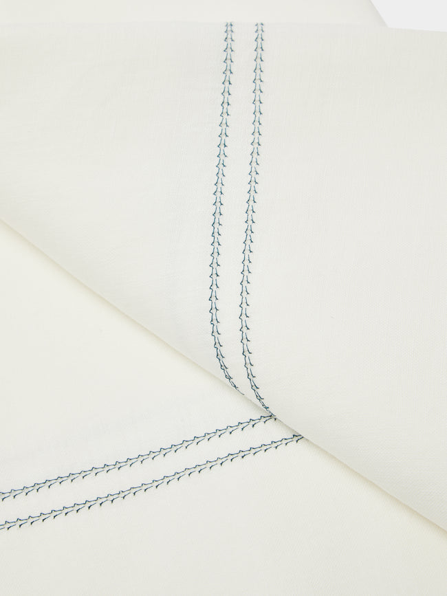 Volga Linen - Hem-Stitch Linen Super King Pillowcases (Set of 2) -  - ABASK