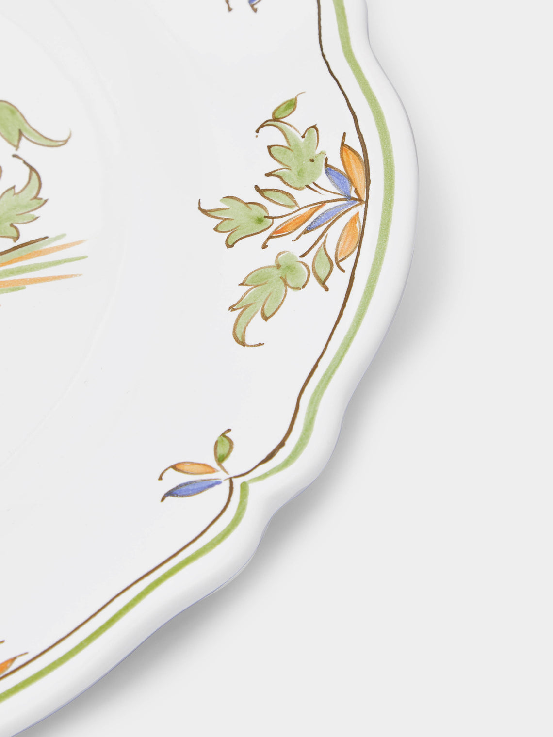 Bourg Joly Malicorne - Moustiers Hand-Painted Ceramic Dinner Plates (Set of 4) -  - ABASK