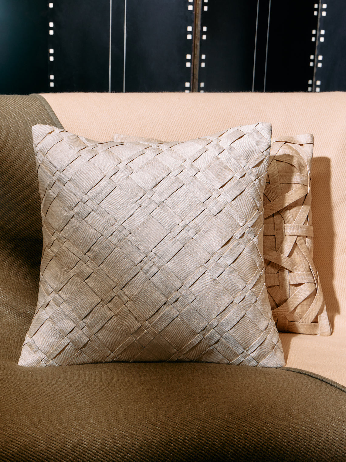 Kubo Curated - Basket Weave T'nalak Cloth Cushion -  - ABASK